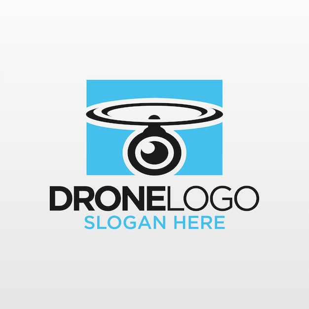 Drone Logo Design Template Inspiration Vector Illustration