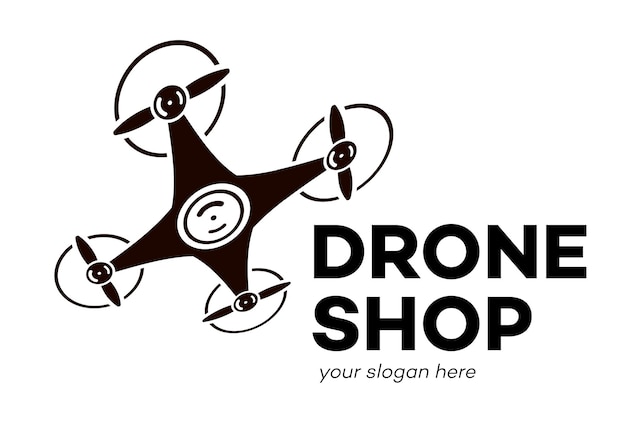 Vector drone logo vector negro color aislado