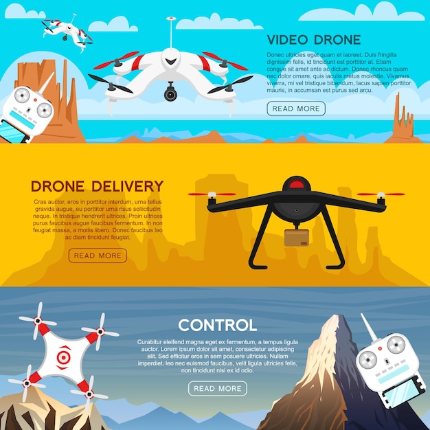 Drones aéreos modernos para tarjeta y control remoto Video y foto y entrega Ciencia y tecnologías