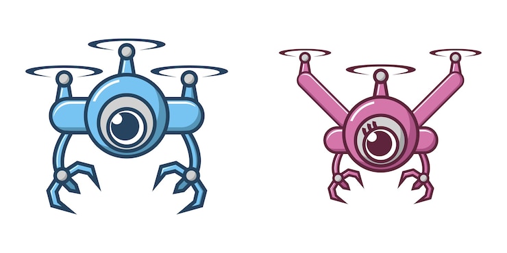 Vector drones masculinos y femeninos