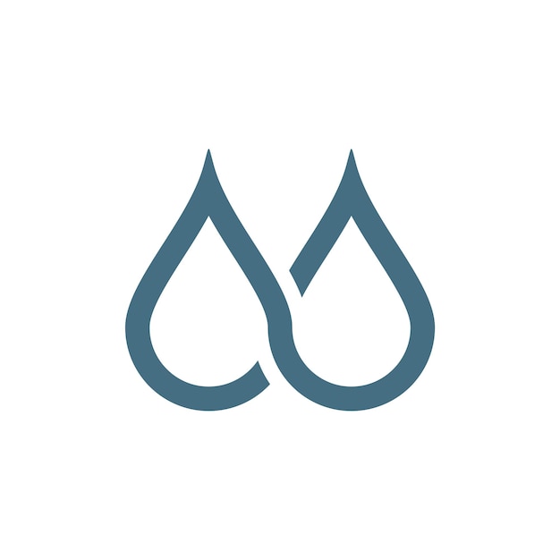 Droplet Logo Plantilla Gota Agua Icono Ilustración Diseño Vector EPS 10