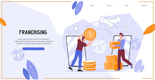 Dropshipping Comercio electrónico y concepto de transacción de dinero para la página del sitio web Pagos en línea