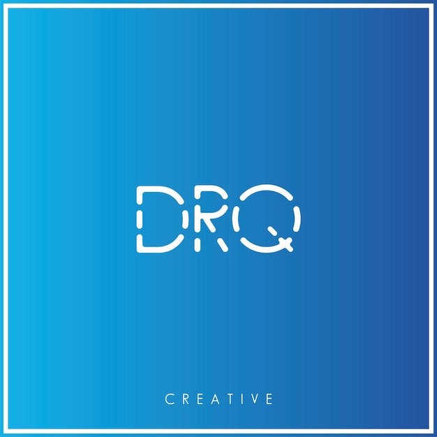 DRQ Premium Vector último diseño de logotipo Diseño creativo de logotipo Ilustración vectorial Logotipo mínimo Monograma