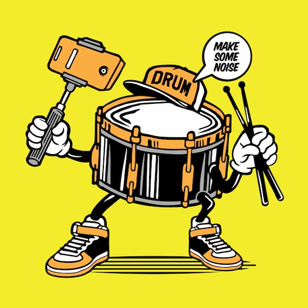 Drum Selfie Character Design