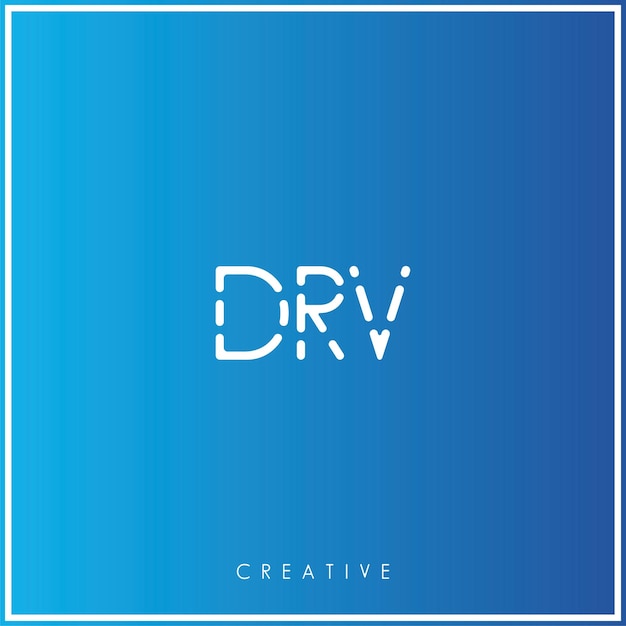 DRV Premium Vector último diseño de logotipo Diseño creativo de logotipo Ilustración vectorial Logotipo mínimo Monograma