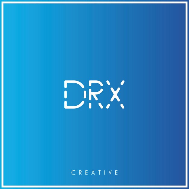 DRX Premium Vector último diseño de logotipo Diseño creativo de logotipo Ilustración vectorial Logotipo mínimo Monograma