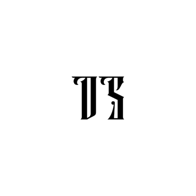 DS monograma logotipo diseño carta texto nombre símbolo monocromo logotipo alfabeto carácter simple logotipo