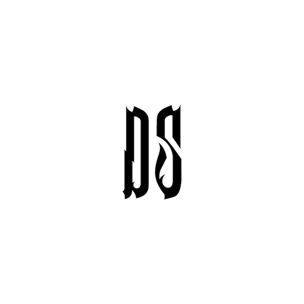 DS monograma logotipo diseño carta texto nombre símbolo monocromo logotipo alfabeto carácter simple logotipo