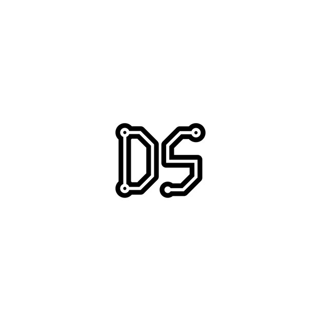 DS monograma logotipo diseño carta texto nombre símbolo monocromo logotipo alfabeto carácter simple logotipo