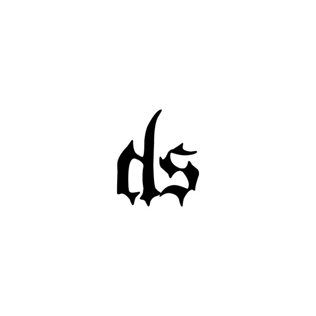 DS monograma logotipo diseño carta texto nombre símbolo monocromo logotipo alfabeto carácter simple logotipo