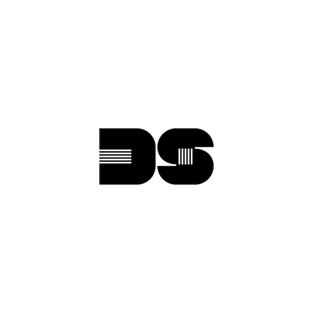 DS monograma logotipo diseño carta texto nombre símbolo monocromo logotipo alfabeto carácter simple logotipo