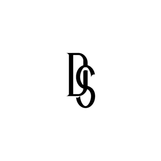 DS monograma logotipo diseño carta texto nombre símbolo monocromo logotipo alfabeto carácter simple logotipo