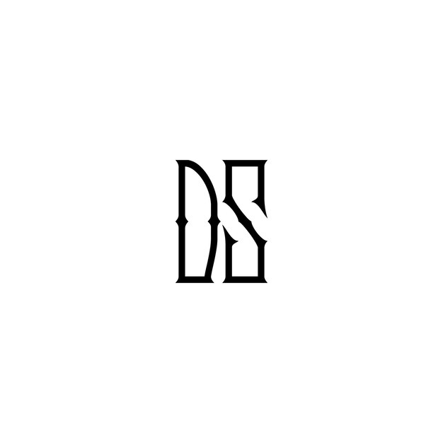 DS monograma logotipo diseño carta texto nombre símbolo monocromo logotipo alfabeto carácter simple logotipo