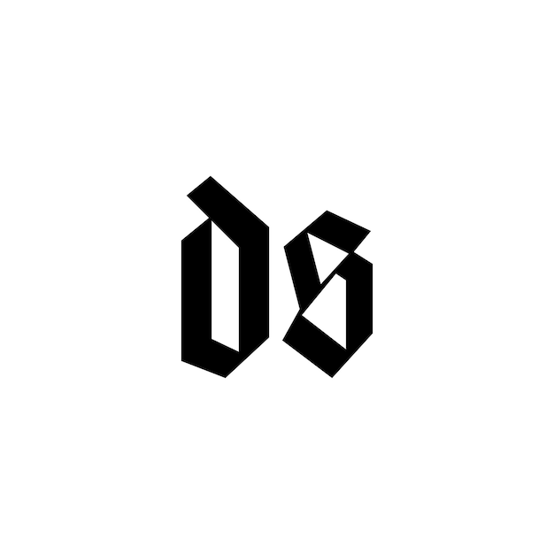 DS monograma logotipo diseño carta texto nombre símbolo monocromo logotipo alfabeto carácter simple logotipo