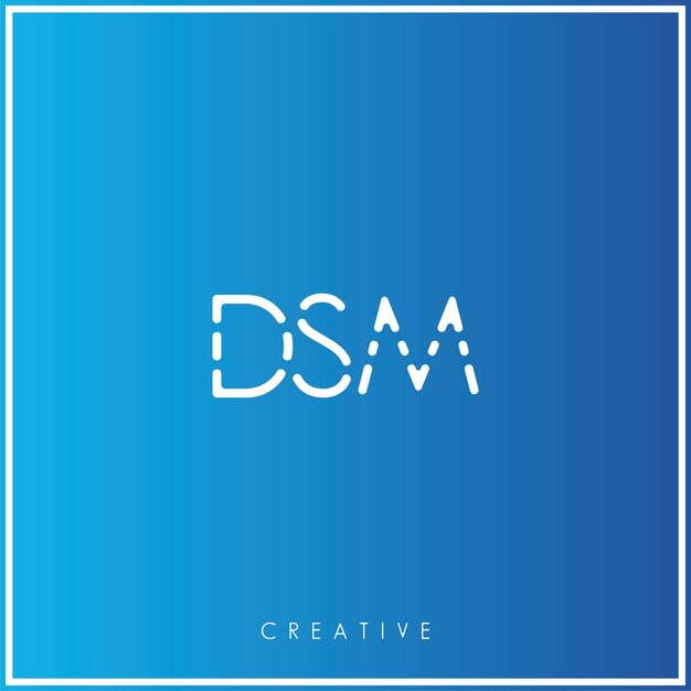 DSM Premium Vector último diseño de logotipo Diseño creativo de logotipo Ilustración vectorial Logotipo mínimo Monograma