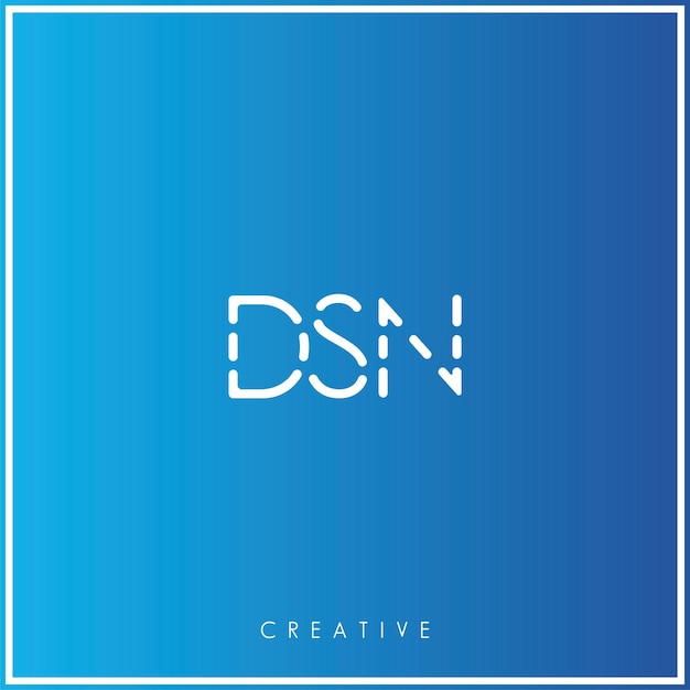 DSN Premium Vector último diseño de logotipo Diseño creativo de logotipo Ilustración vectorial Logotipo mínimo Monograma