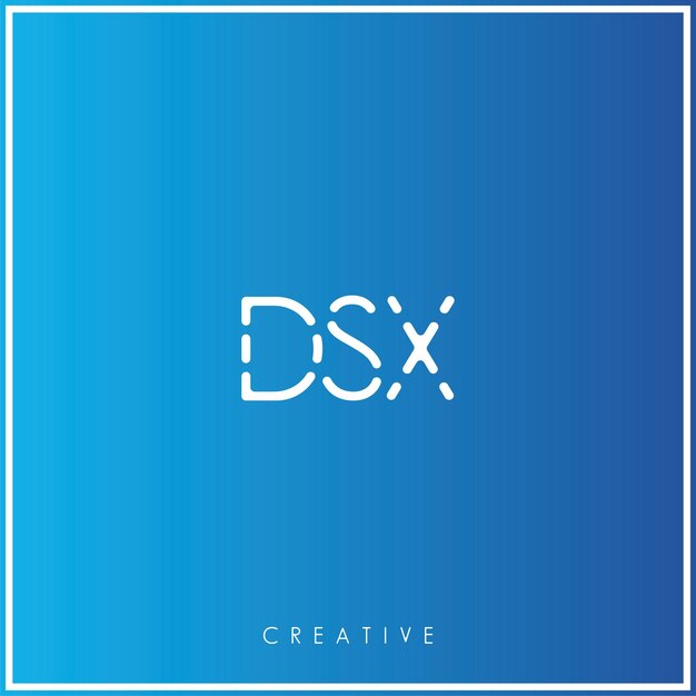 DSX Premium Vector último Diseño del logotipo Diseño creativo del logotipo Ilustración vectorial Logotipo mínimo Monograma