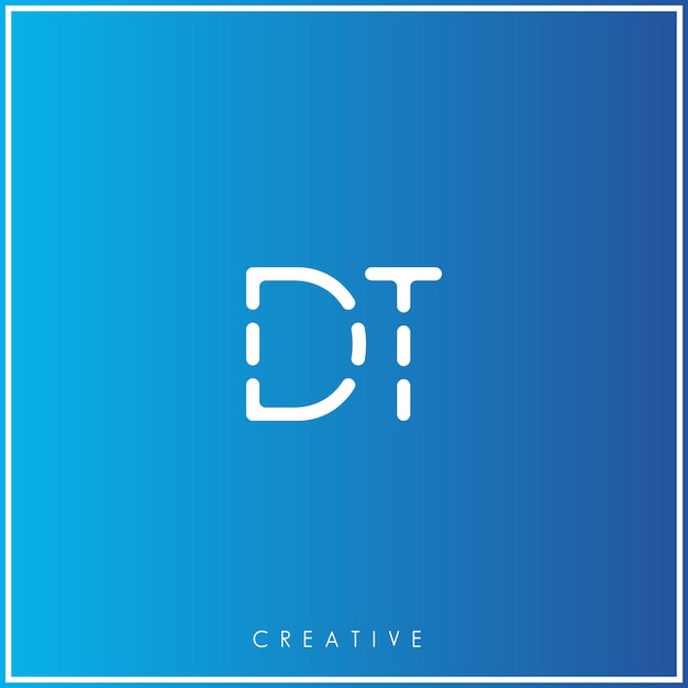 DT Premium Vector último diseño de logotipo Logotipo creativo Ilustración vectorial letras del logotipo Logotipo creativo