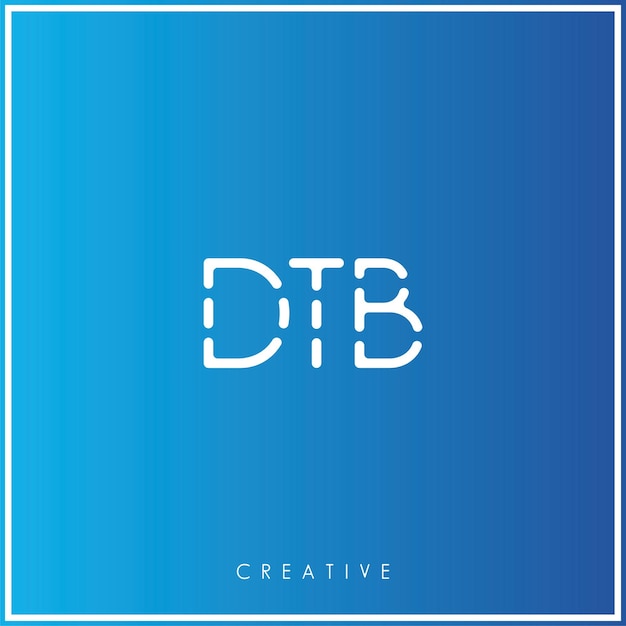 DTB Premium Vector último diseño de logotipo Diseño creativo de logotipo Ilustración vectorial Logotipo mínimo Monograma