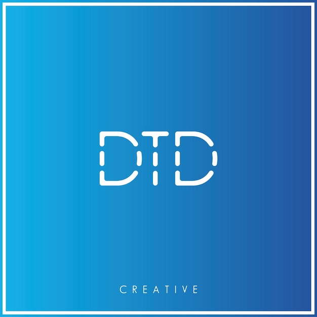 DTD Premium Vector último diseño de logotipo Diseño creativo de logotipo Ilustración vectorial Logotipo mínimo Monograma