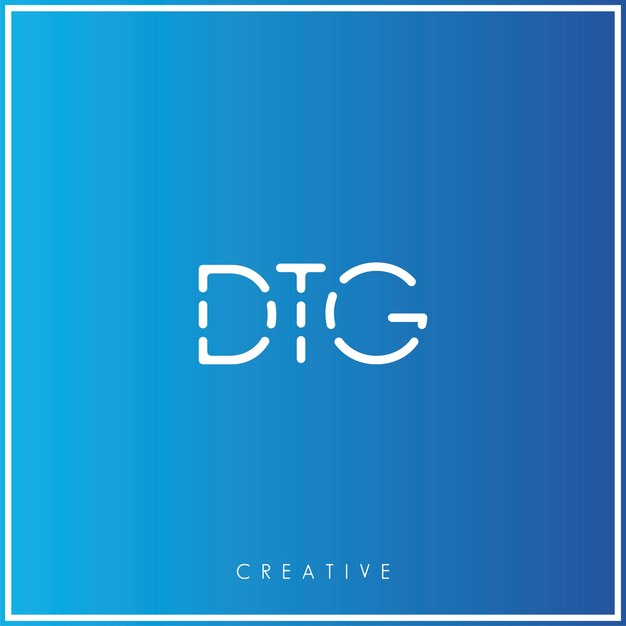 DTG Premium Vector último diseño de logotipo Diseño creativo de logotipo Ilustración vectorial Logotipo mínimo Monograma
