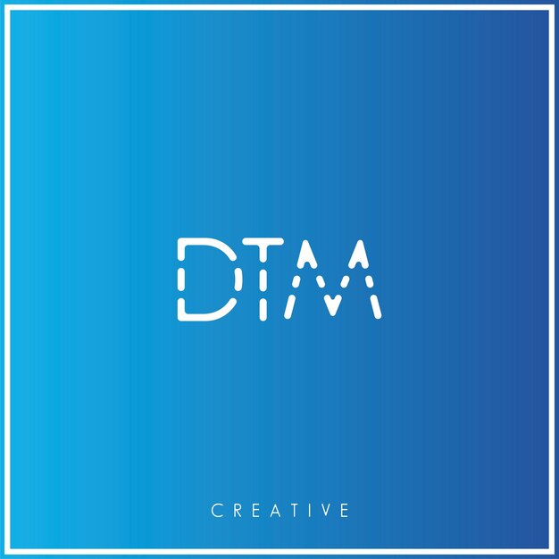 DTM Premium Vector último diseño de logotipo Diseño creativo de logotipo Ilustración vectorial Logotipo mínimo Monograma