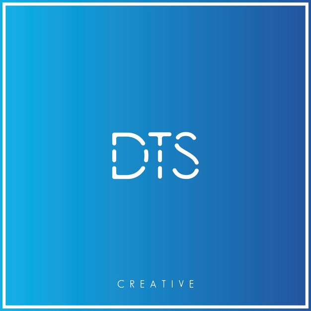 DTS Premium Vector último diseño de logotipo Diseño creativo de logotipo Ilustración vectorial Logotipo mínimo Monograma