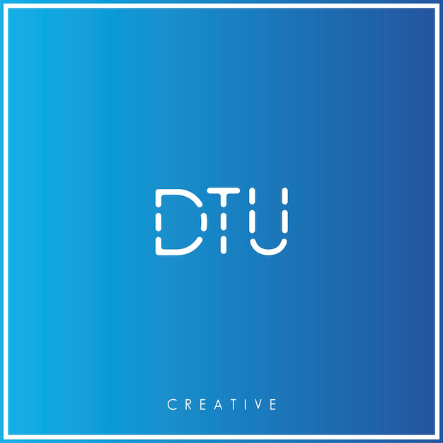 DTU Premium Vector último diseño de logotipo Diseño creativo de logotipo Ilustración vectorial Logotipo mínimo Monograma