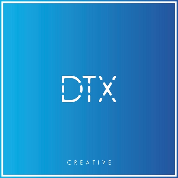 DTX Premium Vector último diseño de logotipo Diseño creativo de logotipo Ilustración vectorial Logotipo mínimo Monograma