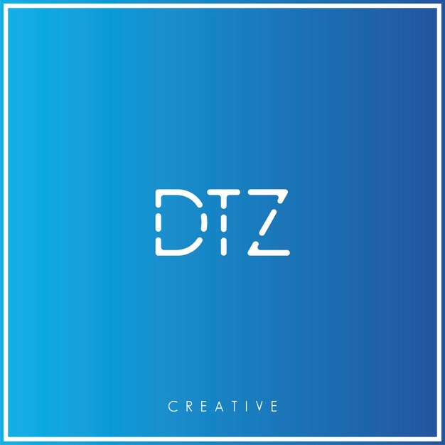 DTZ Premium Vector último diseño de logotipo Diseño creativo de logotipo Ilustración vectorial Logotipo mínimo Monograma