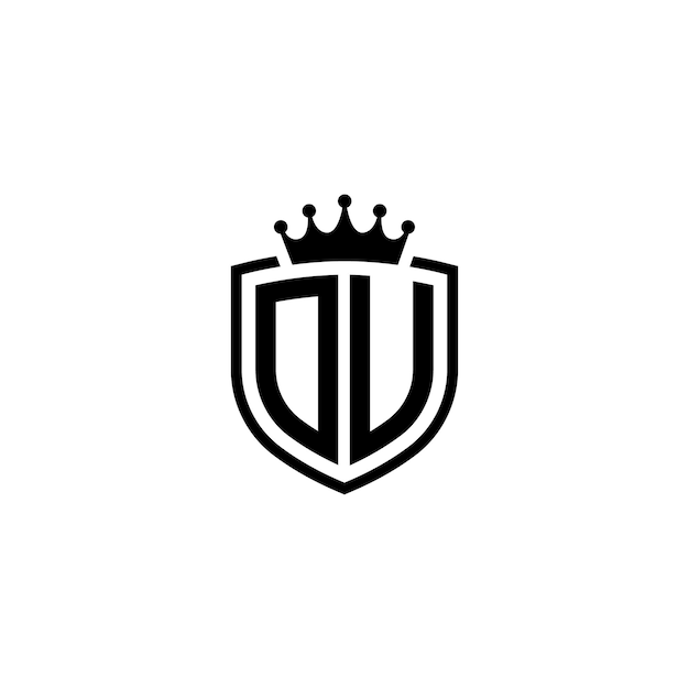 DU monograma logotipo diseño carta texto nombre símbolo monocromo logotipo alfabeto carácter simple logotipo