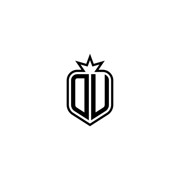 DU monograma logotipo diseño carta texto nombre símbolo monocromo logotipo alfabeto carácter simple logotipo