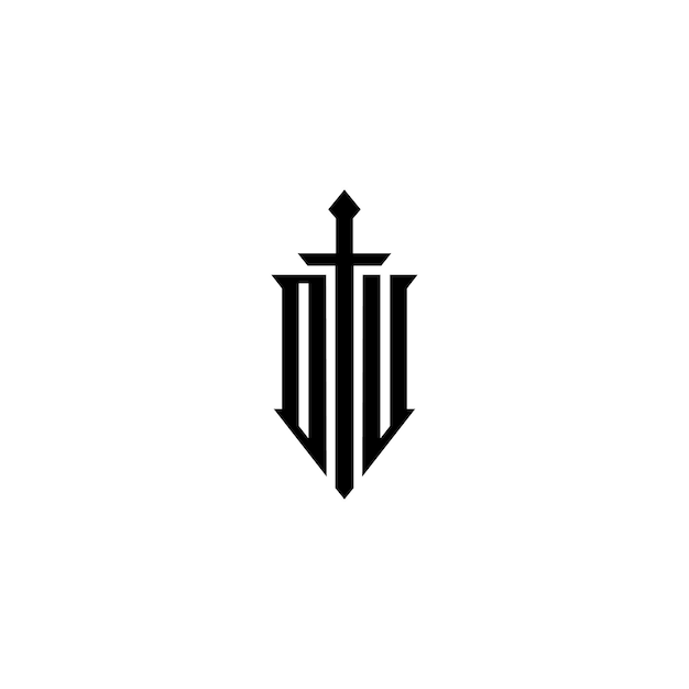 DU monograma logotipo diseño carta texto nombre símbolo monocromo logotipo alfabeto carácter simple logotipo