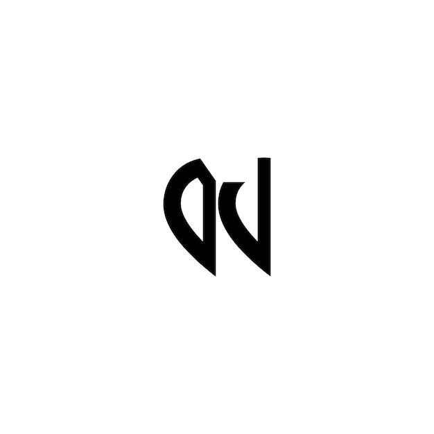DU monograma logotipo diseño carta texto nombre símbolo monocromo logotipo alfabeto carácter simple logotipo
