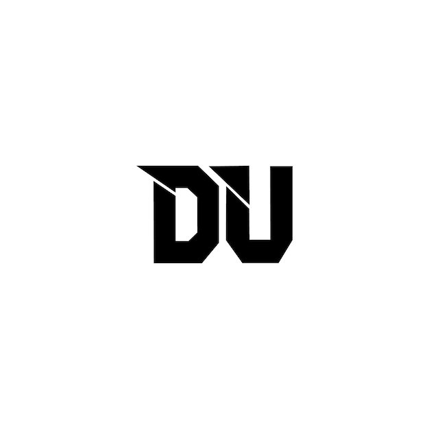 DU monograma logotipo diseño carta texto nombre símbolo monocromo logotipo alfabeto carácter simple logotipo