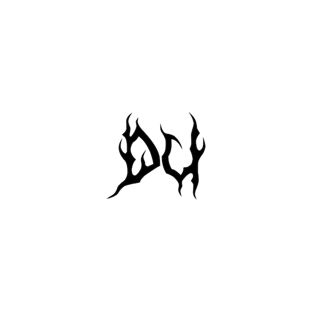 DU monograma logotipo diseño carta texto nombre símbolo monocromo logotipo alfabeto carácter simple logotipo