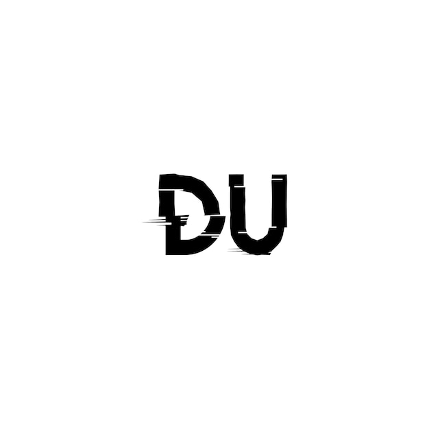 DU monograma logotipo diseño carta texto nombre símbolo monocromo logotipo alfabeto carácter simple logotipo