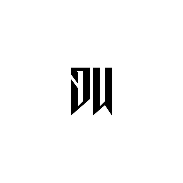 DU monograma logotipo diseño carta texto nombre símbolo monocromo logotipo alfabeto carácter simple logotipo