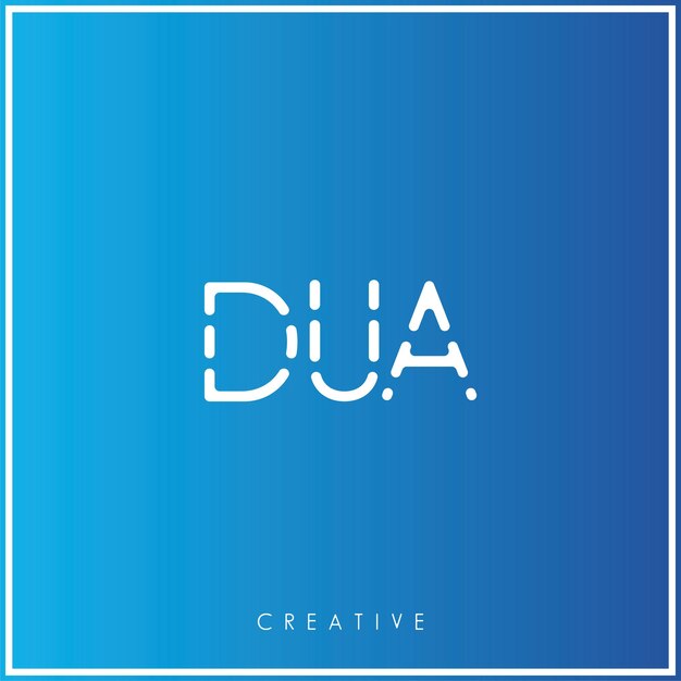 DUA Premium Vector último diseño de logotipo Diseño creativo de logotipo Ilustración vectorial Logotipo mínimo Monograma
