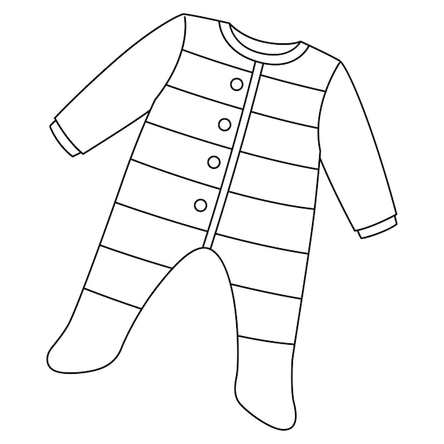 Ducha para bebés, calzoncillos para bebés aislados para colorear.