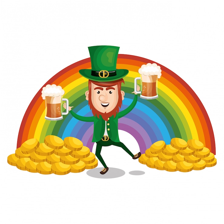 Vector duende personaje del día de san patricio