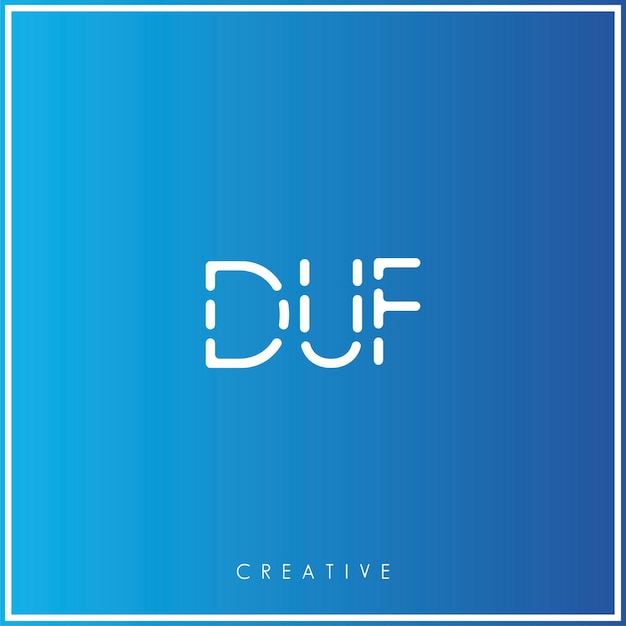 DUF Premium Vector último diseño de logotipo diseño creativo de logotipo ilustración vectorial monograma de logotipo mínimo