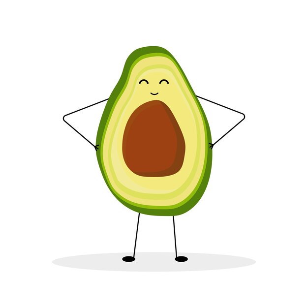 un dulce aguacate sobre un fondo blanco