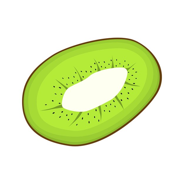 Dulce kiwi vegano fruta vector plano aislado ilustración