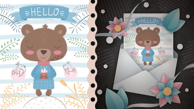 Dulce oso - idea para tarjeta de felicitación