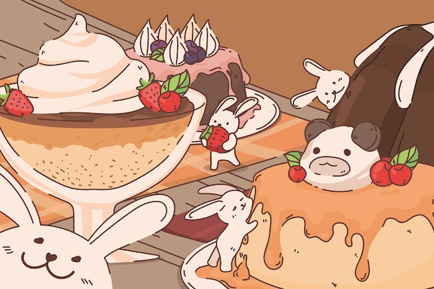 Dulces y postres kawaii