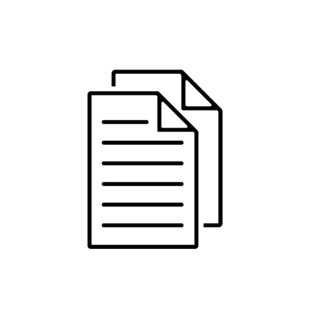 Duplicar el archivo de iconos Copiar el vector de documentos de iconos