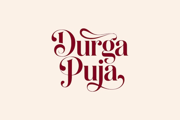 Durga Puja Typography