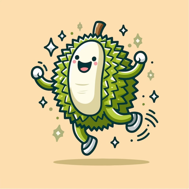 Durian de dibujos animados vectoriales