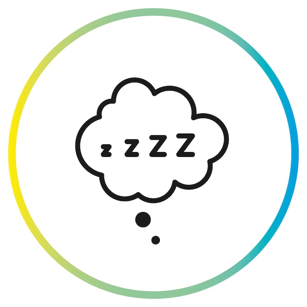 durmiendo icono zzzz garabatear hora del sueño